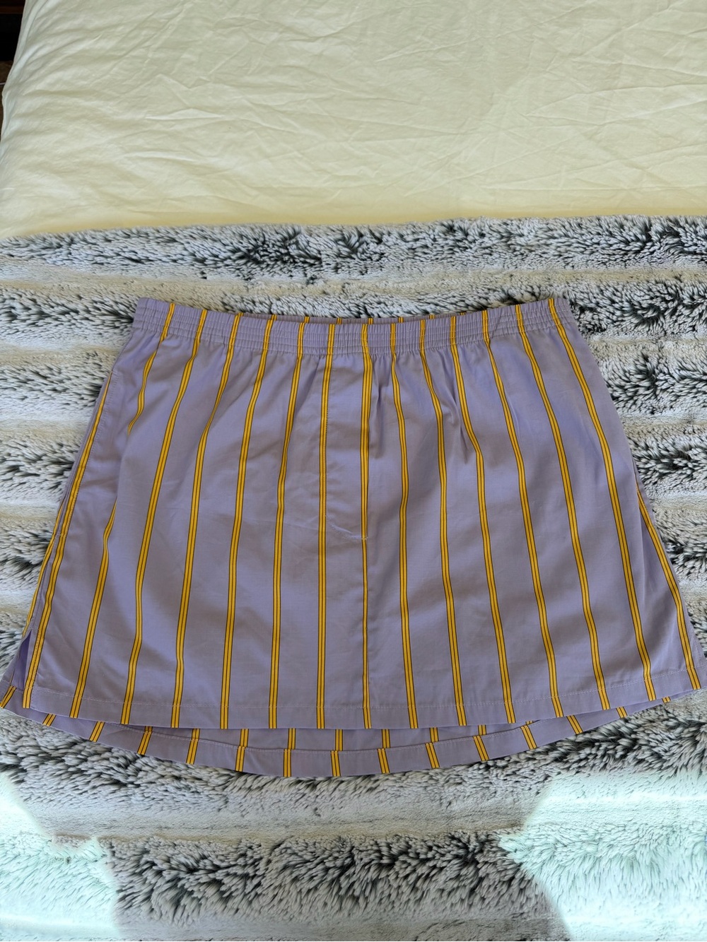 CISSA Stripe Cotton Pull-On Miniskirt - Picture 2 of 6